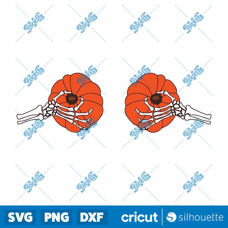 Skeleton Boob Hands SVG | Dont Touch My Pumpkins Halloween Cut File