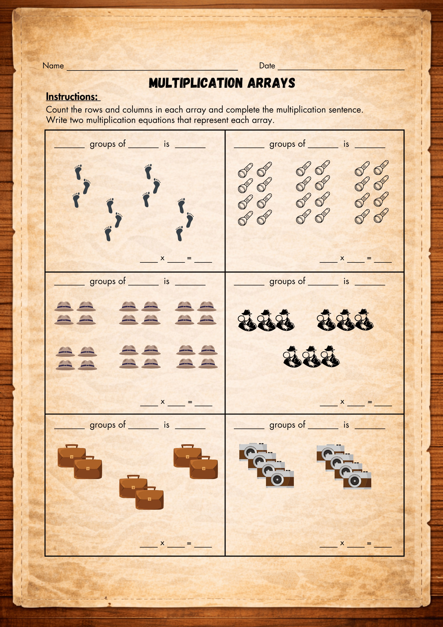 FREE Multiplication Arrays Worksheet | Math Practice for Grades 2–4 ...