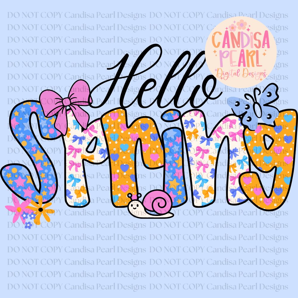 Hello Spring Doodle PNG - Payhip