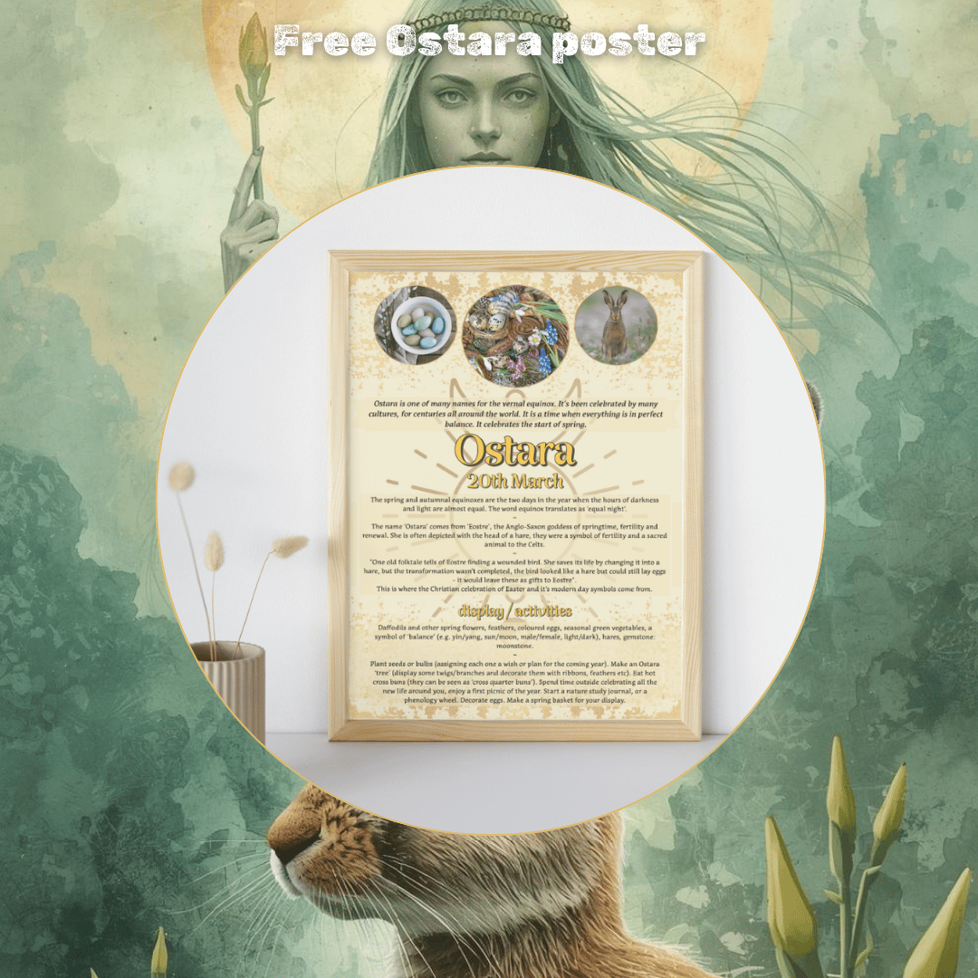 Free Ostara poster with the Ostara pack