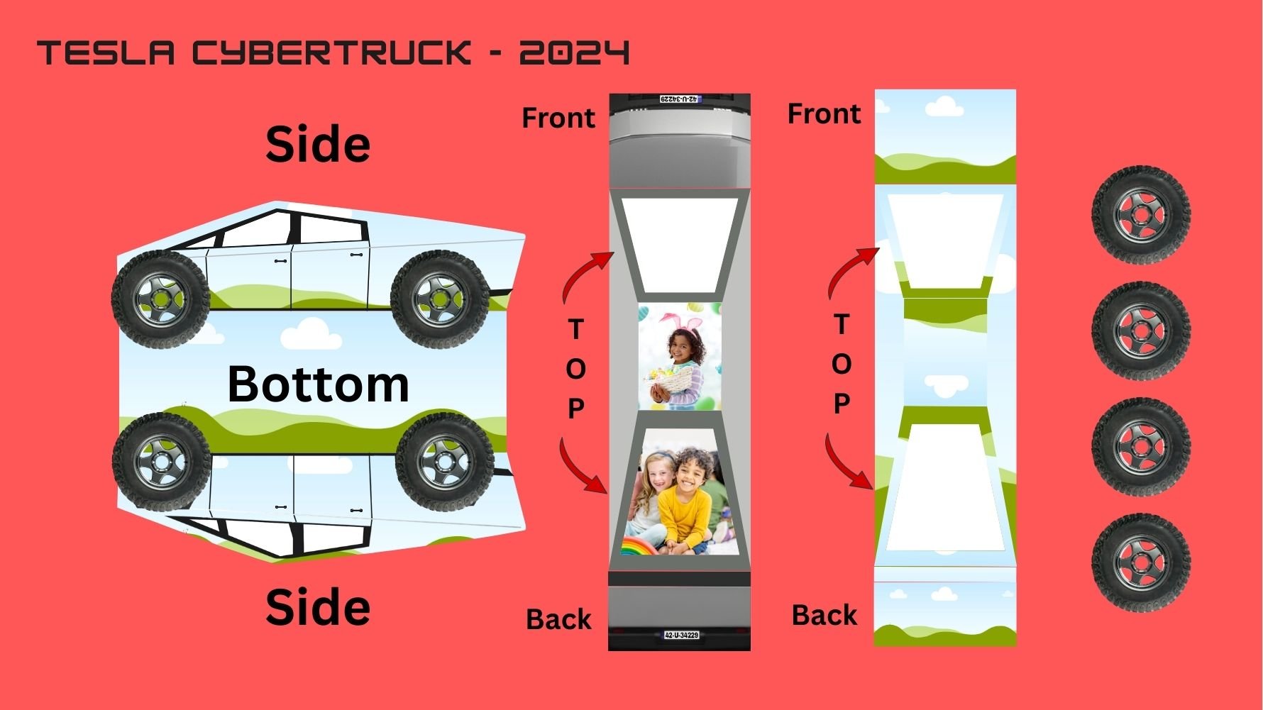 Tesla CyberTruck Gift box Template - Payhip