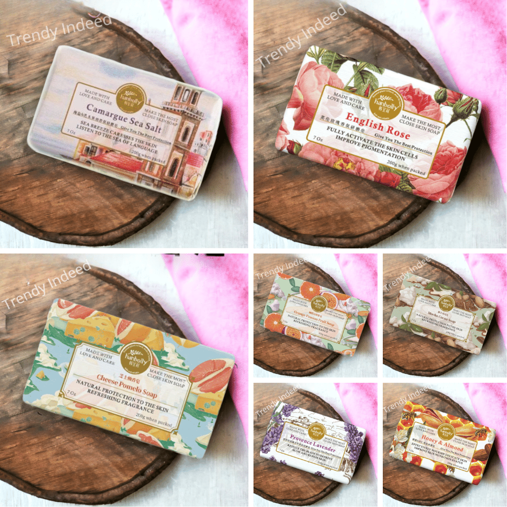 Hanbolly handmade soap exfoliating bath bar 200g