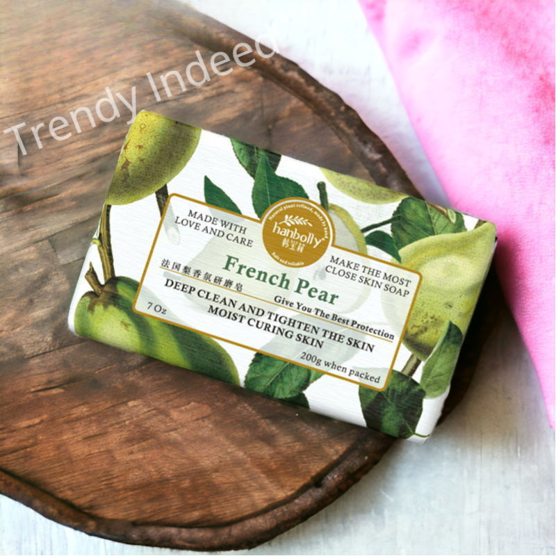 French scented exfoliating soap Hanbolly handmade bar soap