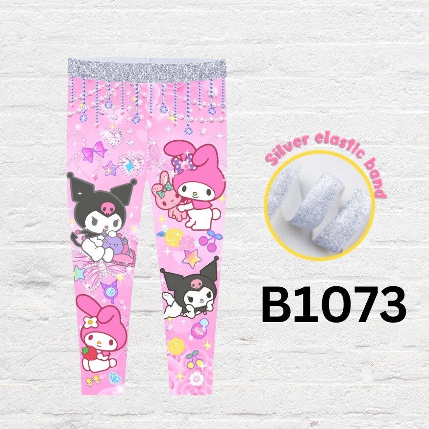 Girls cute cartoon inspired leggings soft comfortable kids pants