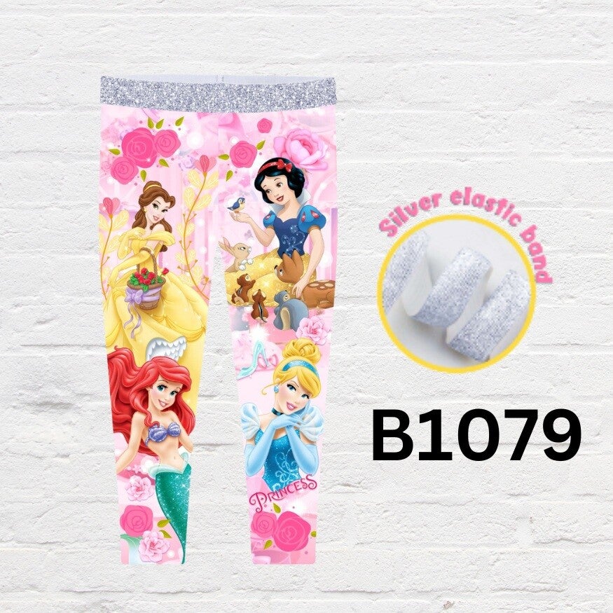 Girls cute graphic leggings stretchy casual fashion pants