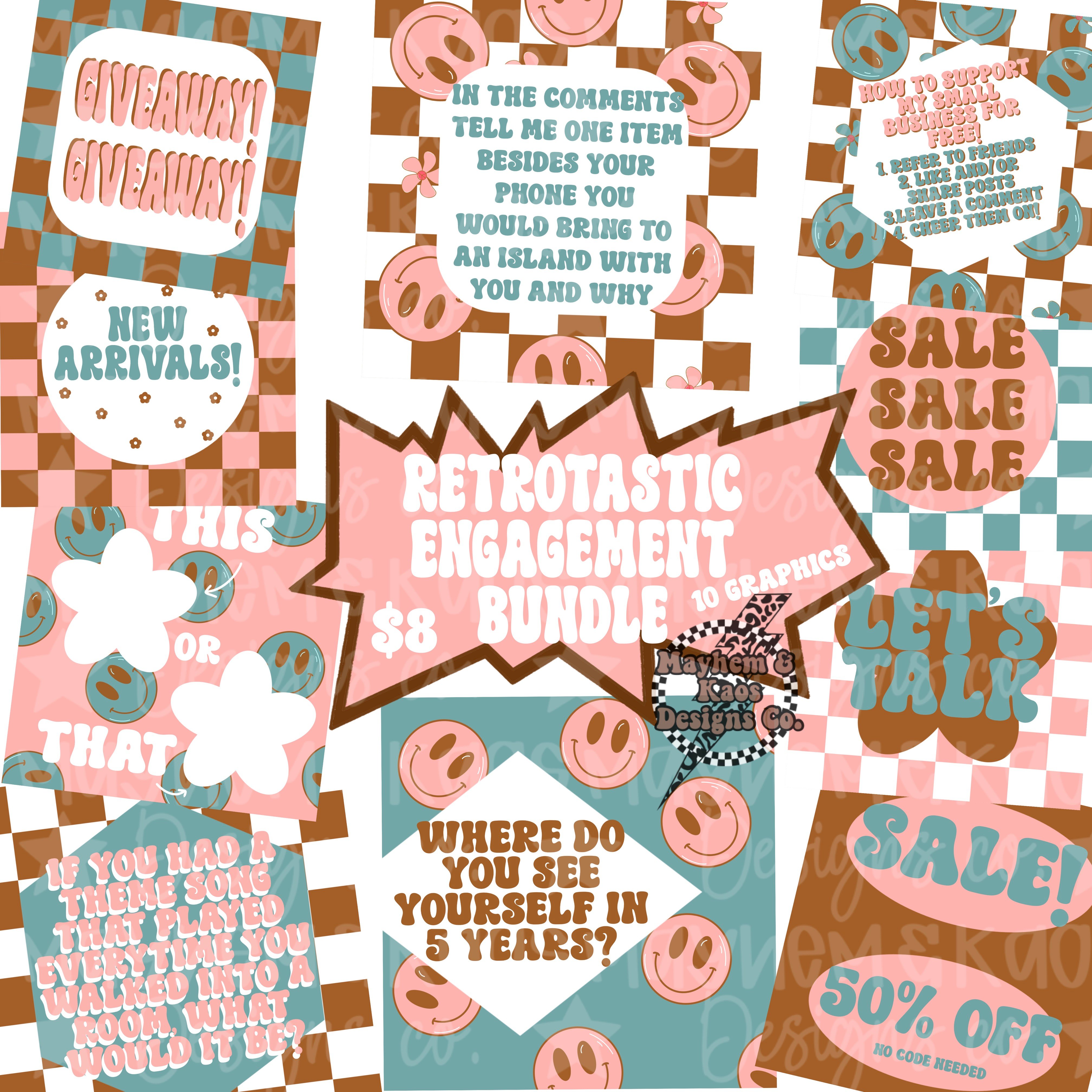 Retro tastic engagement graphic bundle - Payhip