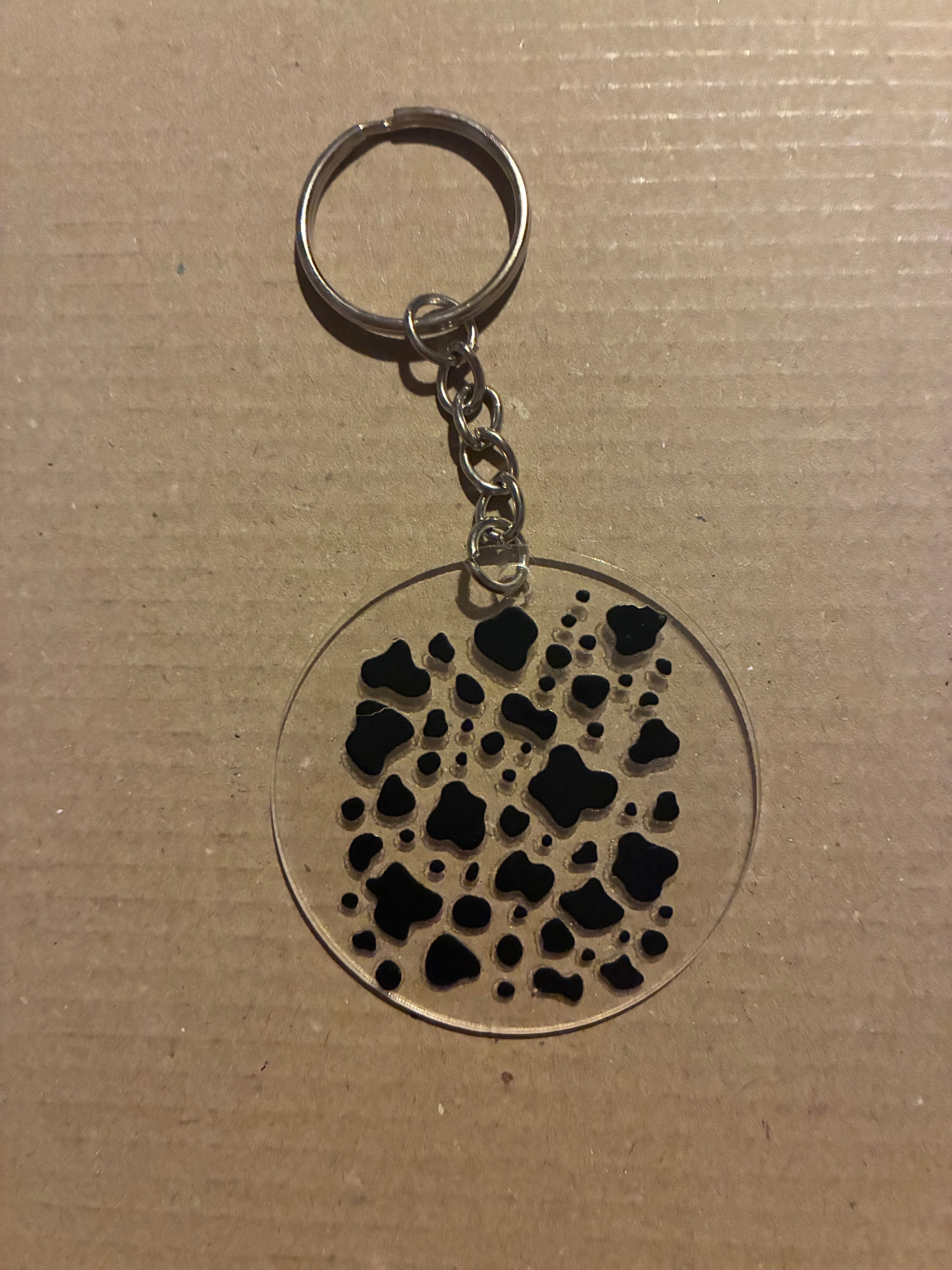 Cow print keyring - Payhip