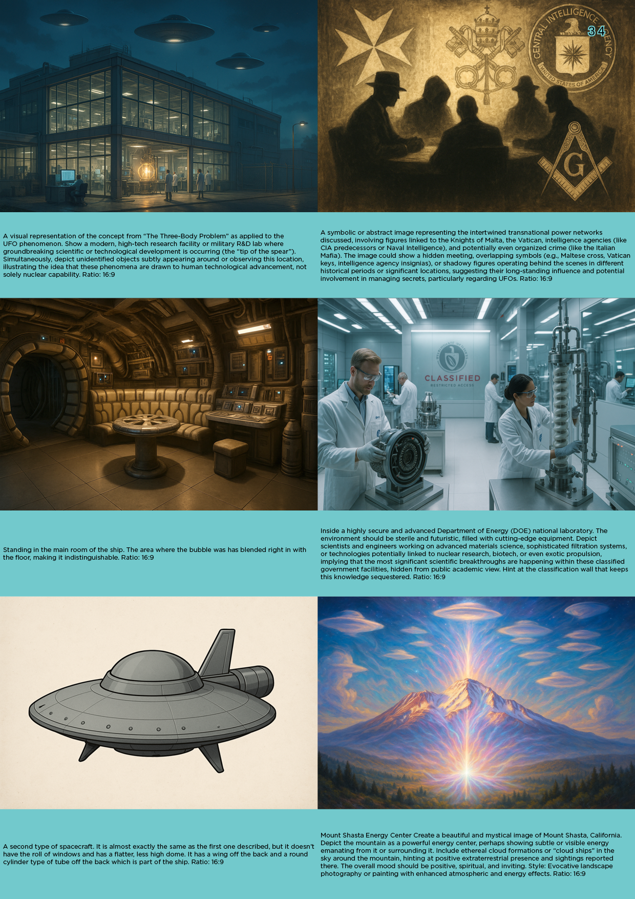 AI prompts and images - UFOs and Aliens