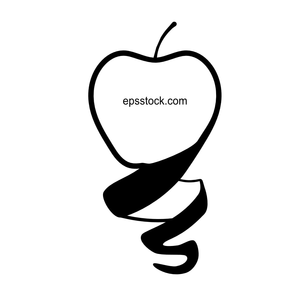 peeled apple symbol