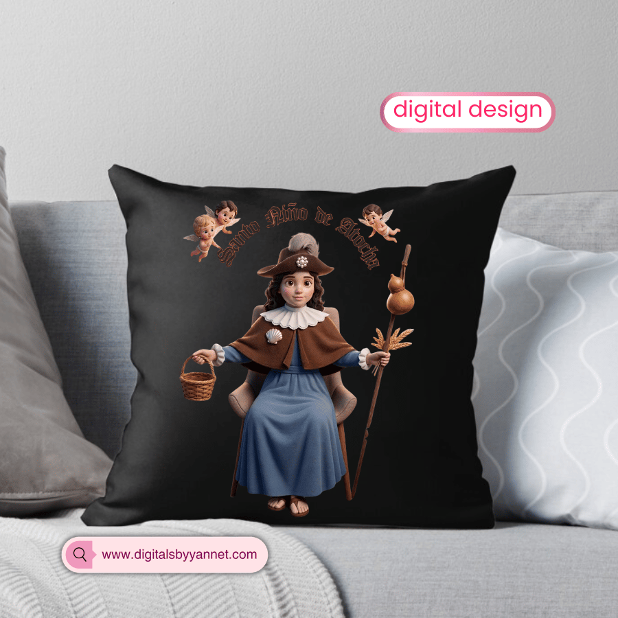 Looking for beautiful Catholic designs? This Santo Niño de Atocha PNG is perfect for sublimation on shirts, mugs, tumblers and stickers. A meaningful religious design great for Catholic creators and faith based gifts.