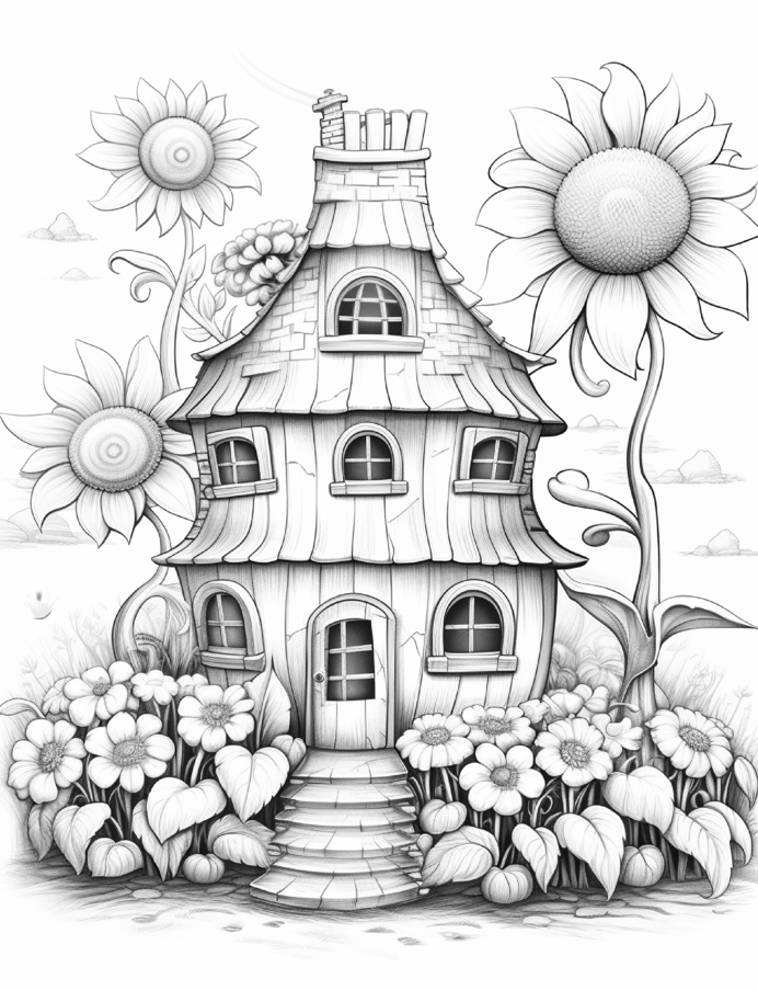 Fairy House Coloring Pages