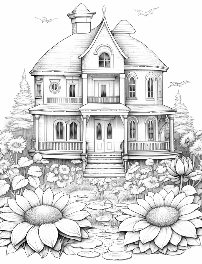 Fairy House Coloring Pages