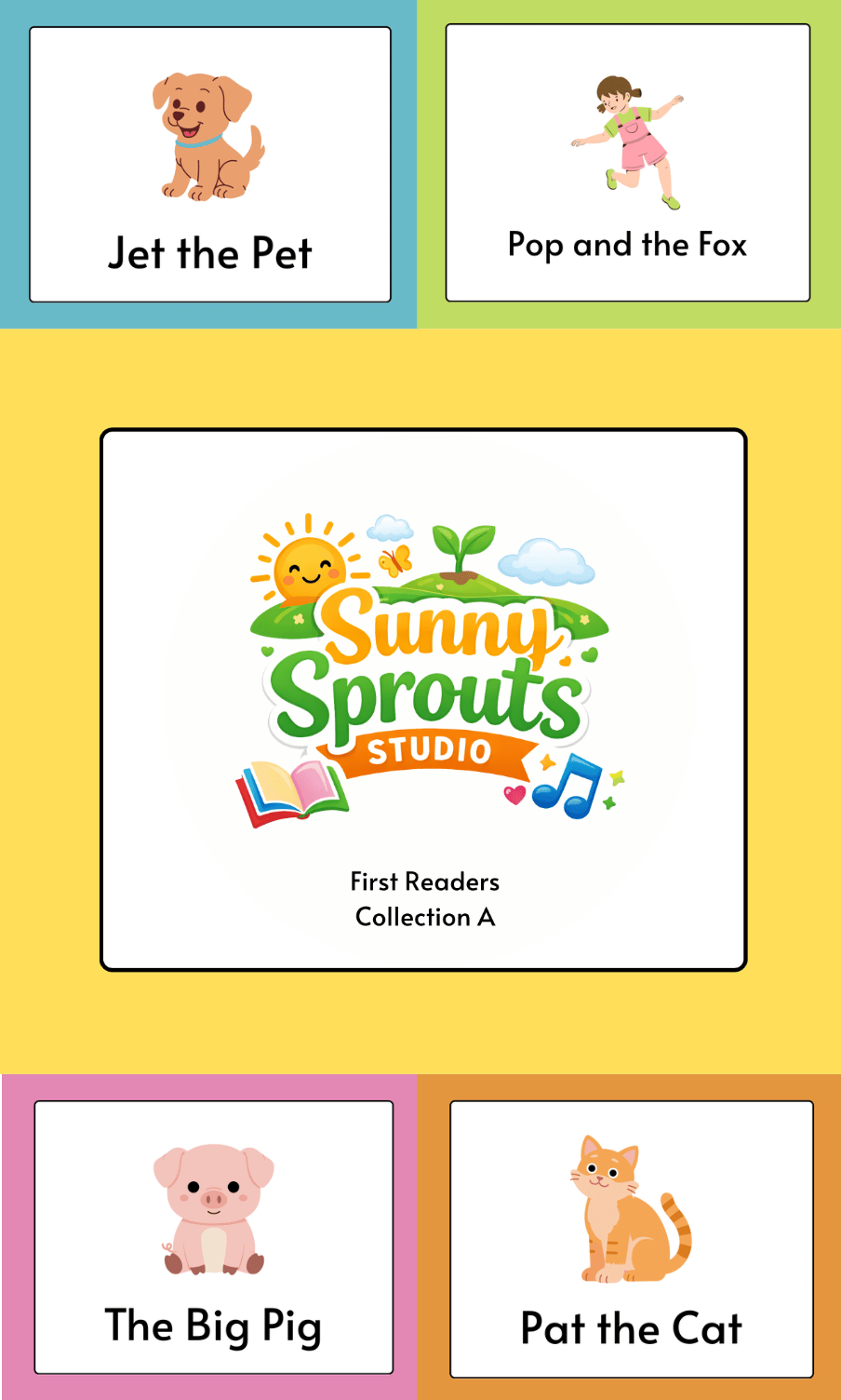 Sunny Sprouts Studio Reading Readers Collection phonics books preschool kindergarten decodable readers