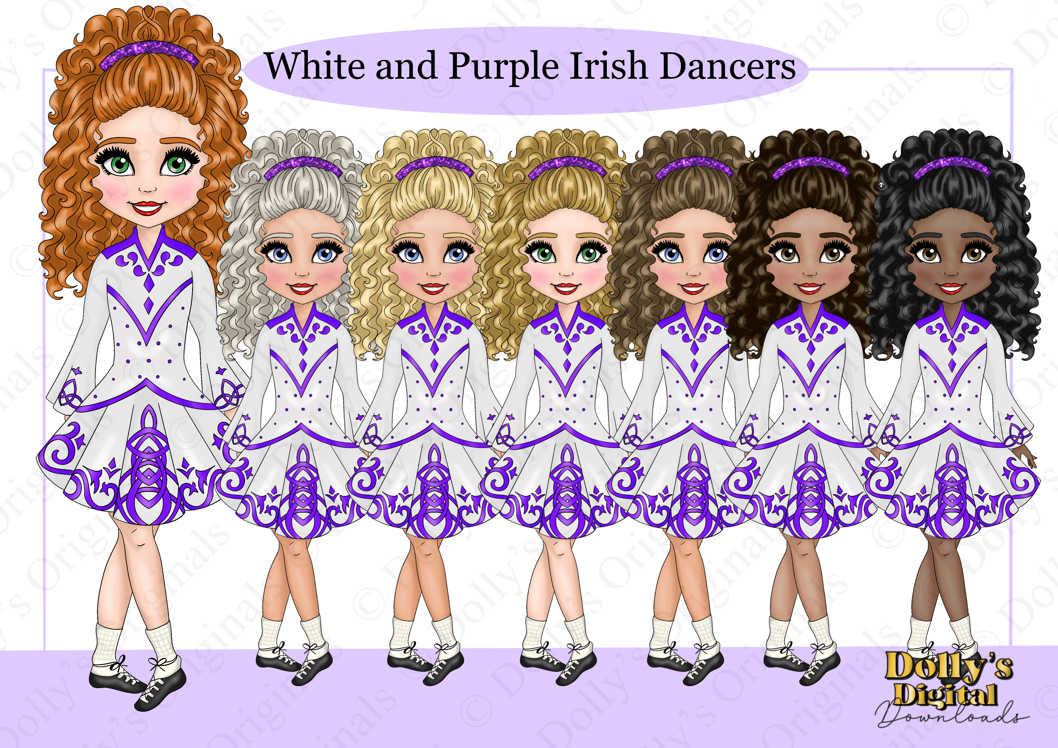 White and Purple Irish Dancer - Payhip