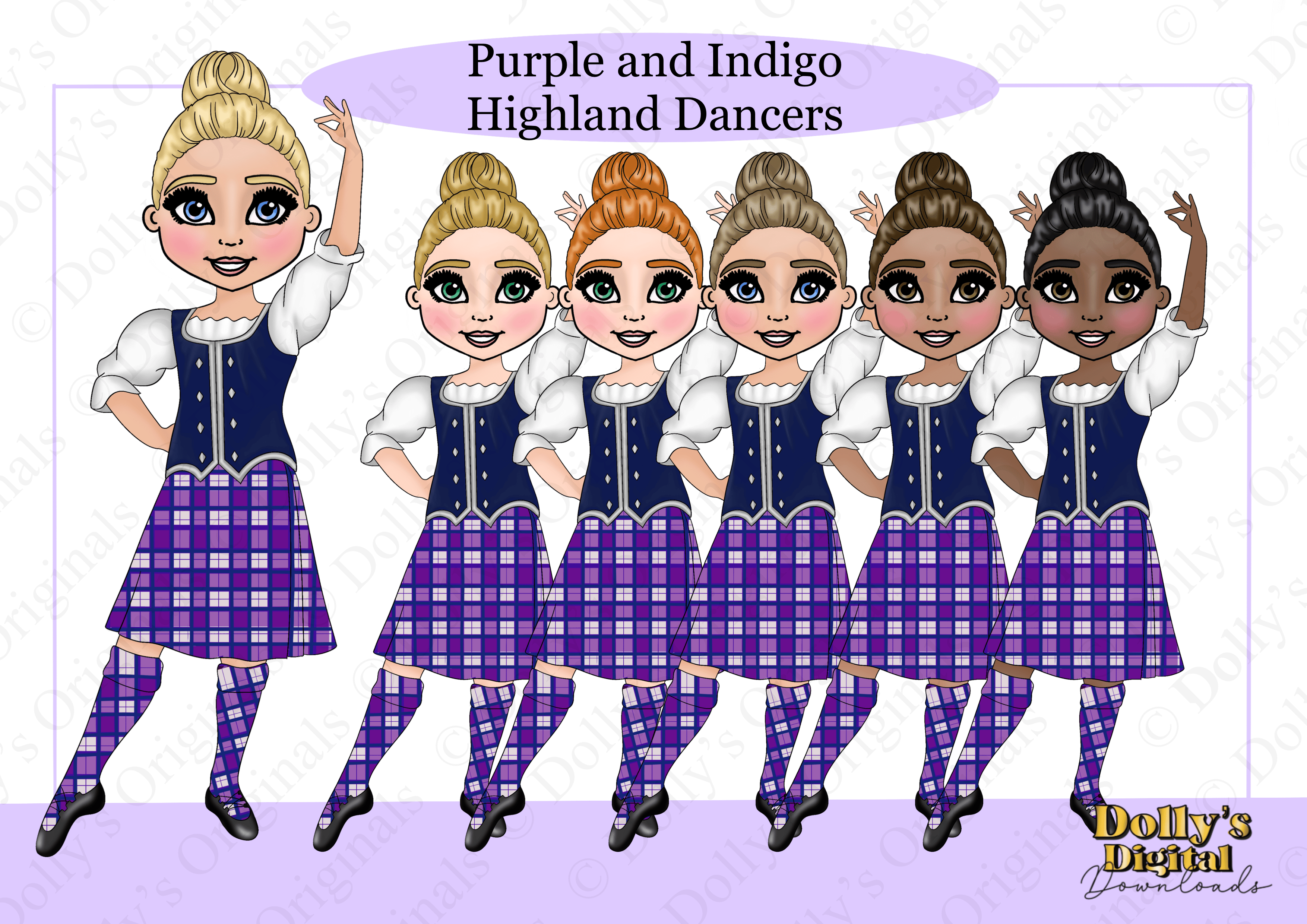 Purple and Indigo Highland Dancer - Payhip