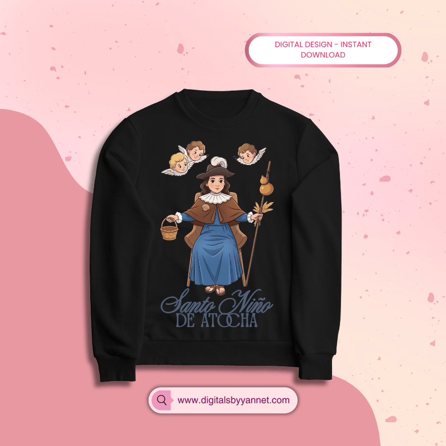 Santo Niño de Atocha Catholic PNG | Religious Digital Download for Crafts