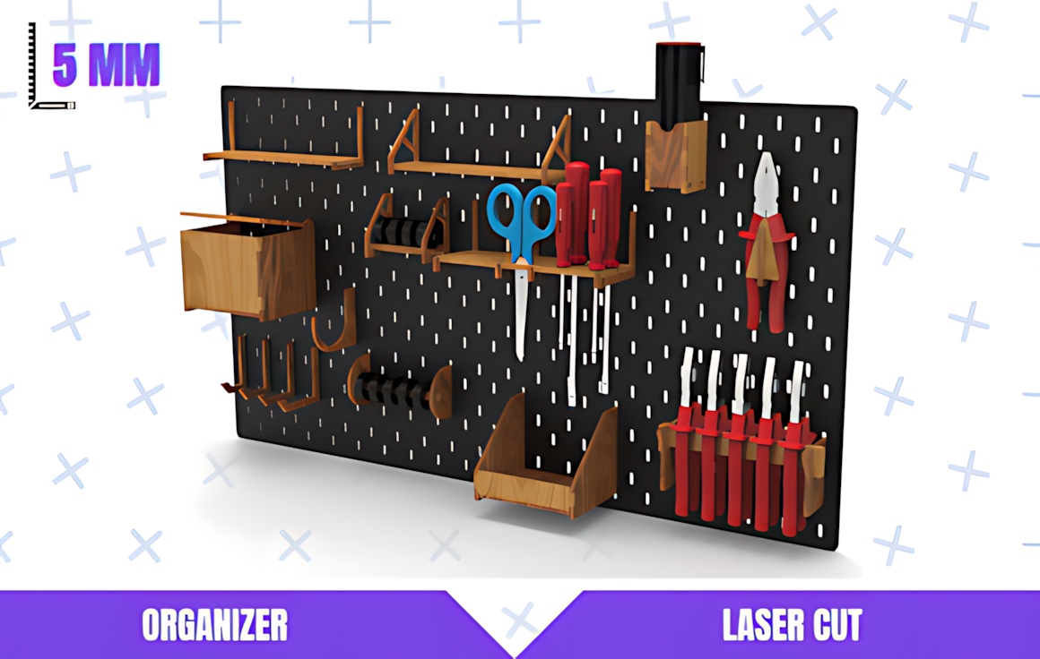 Pegboard Shelf Accessories