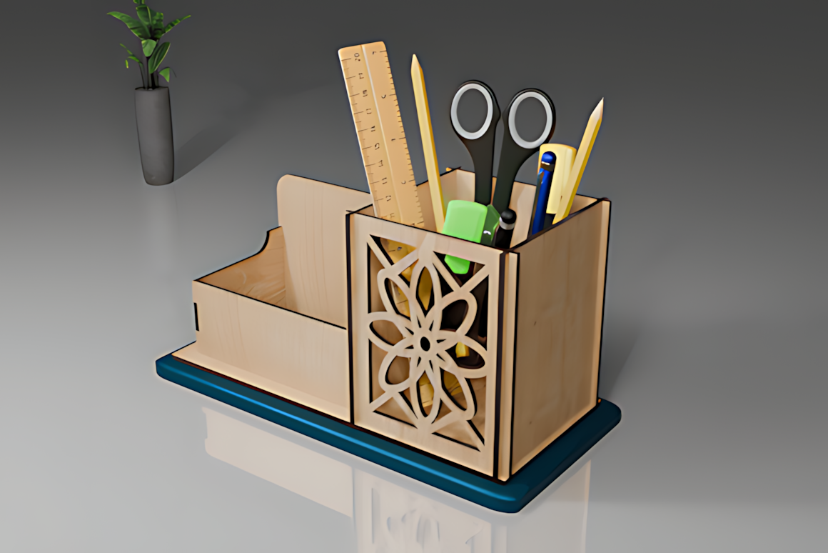 Laser Cut Pencil Holder SVG File
