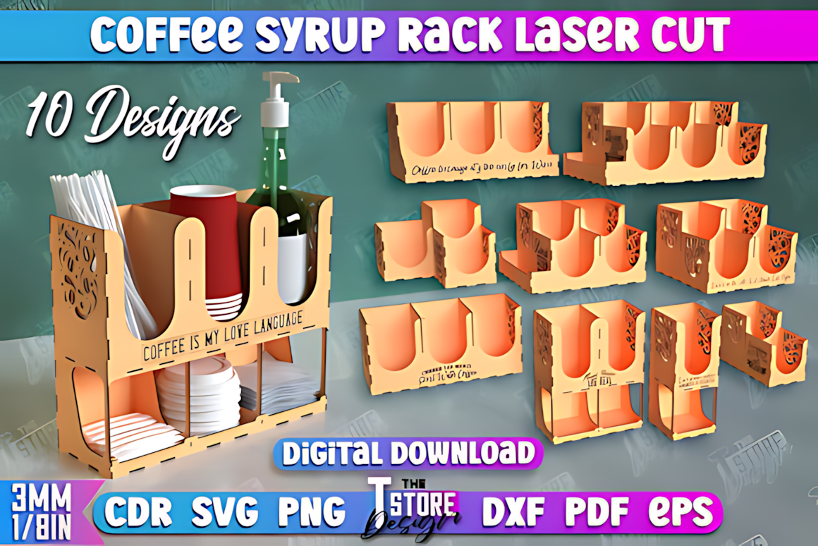 Coffee Syrup Rack Bundle | Organizer