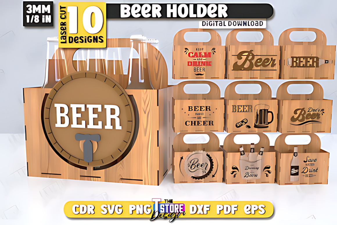 Beer Holder Laser Cut Bundle|Beer Basket
