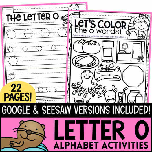 Letter O Worksheets Alphabet Lower and Upper Case | Tracing, Beginning Sounds