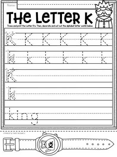 Letter K Worksheets Alphabet Lower and Upper Case | Tracing, Beginning Sounds