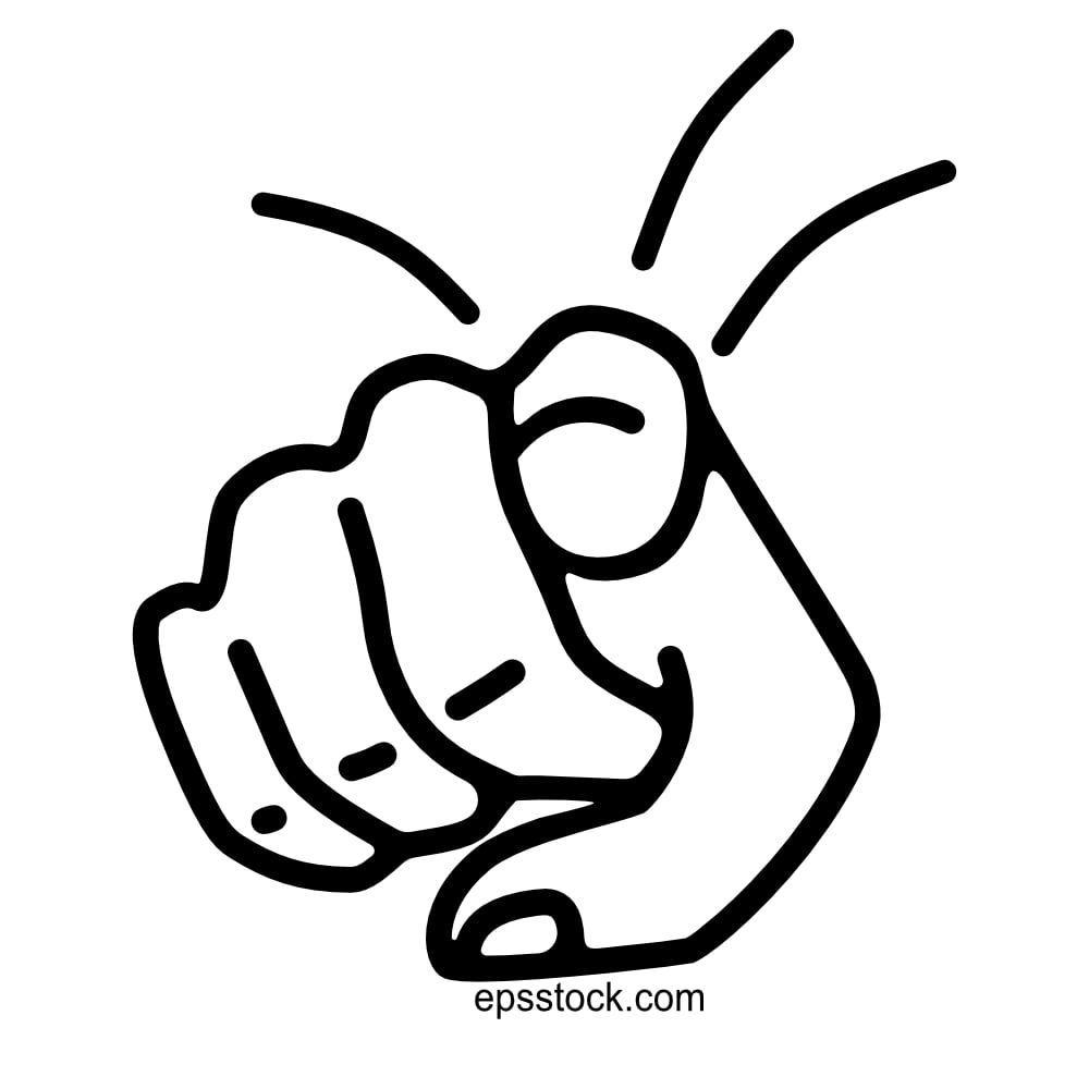 hand points at you