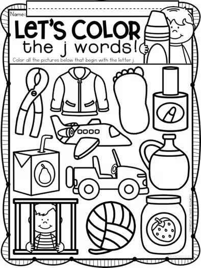 Letter J Worksheets Alphabet Lower and Upper Case | Tracing, Beginning Sounds