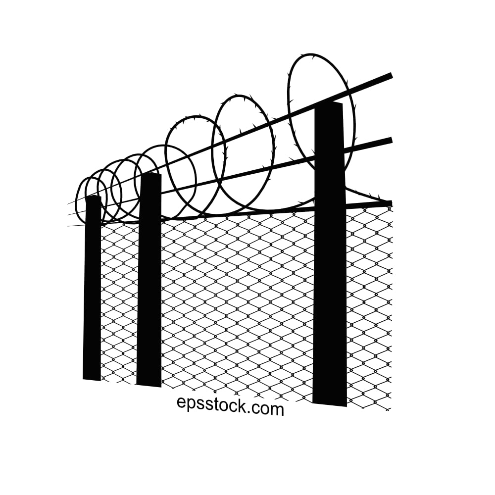 barbed fence symbol