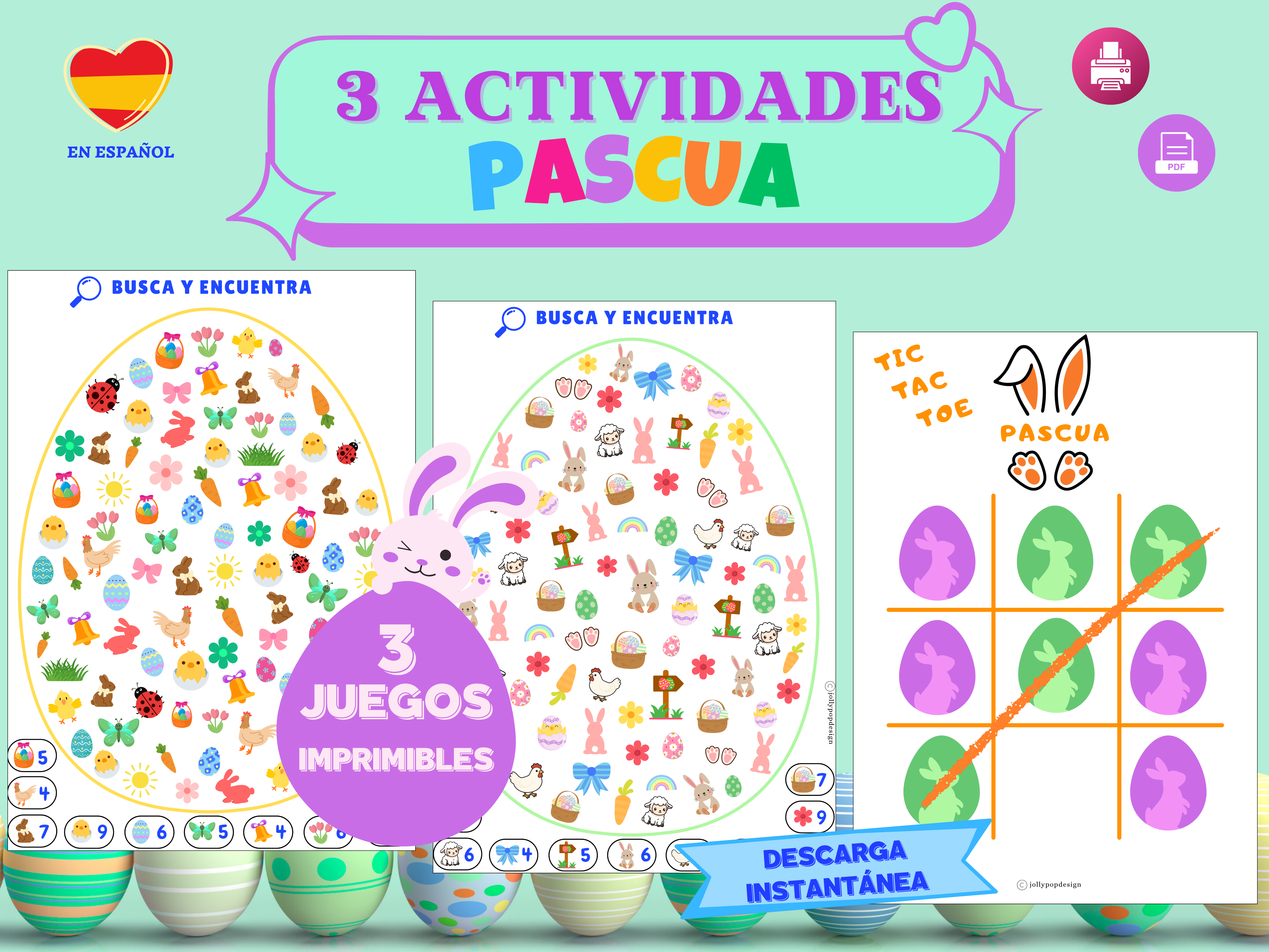 Juegos de Pascua imprimibles - Actividades de Pascua para Niños ...