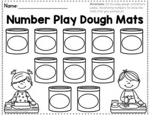Alphabet Letters & Numbers Playdough Mats Fine Motor Skills Practice Activities
