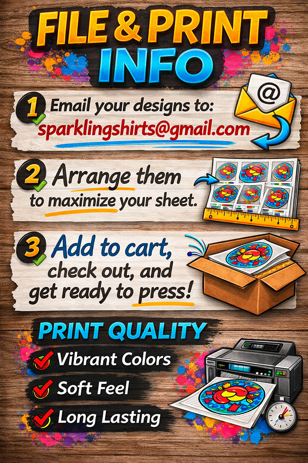 Custom UV DTF Gang Sheets | Your Design | Ready To Press