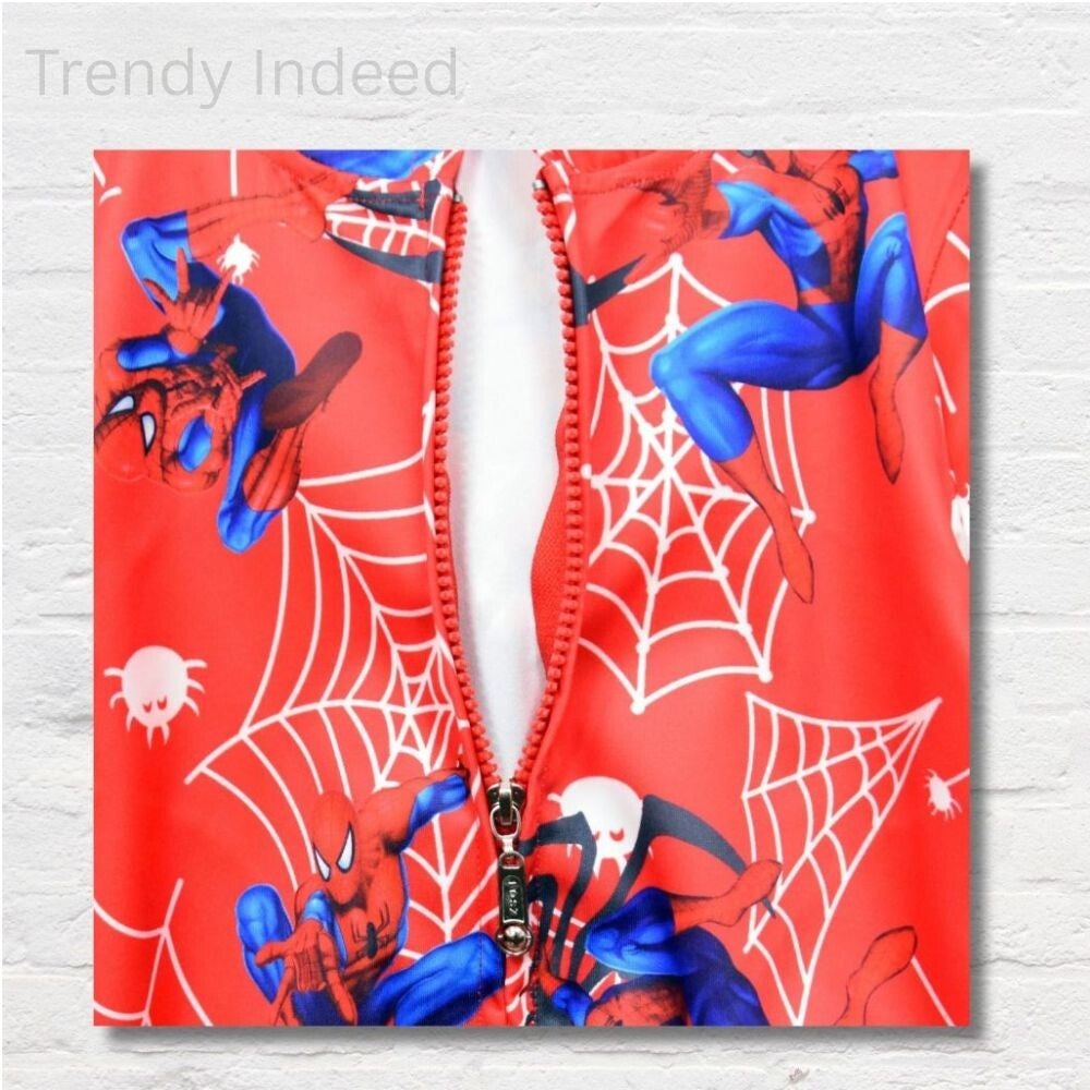 Children red hero inspired hoodie jacket casual kids clothing