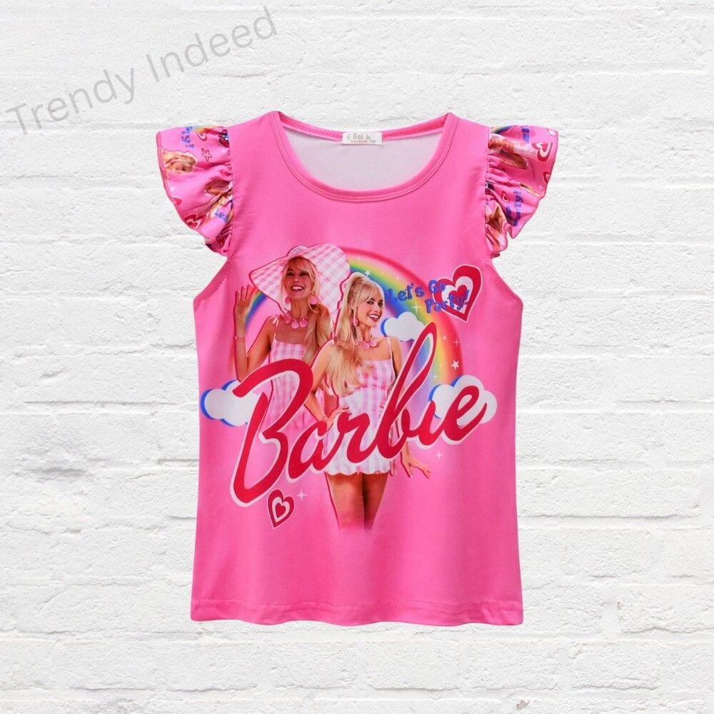 Cute girls two piece outfit top and skirt fashion set