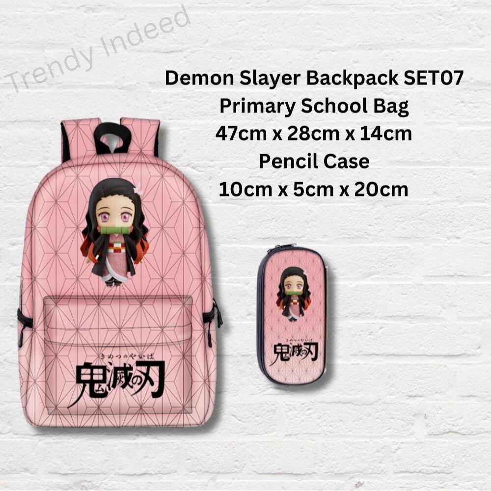 Kids school backpack set with matching pencil pouch