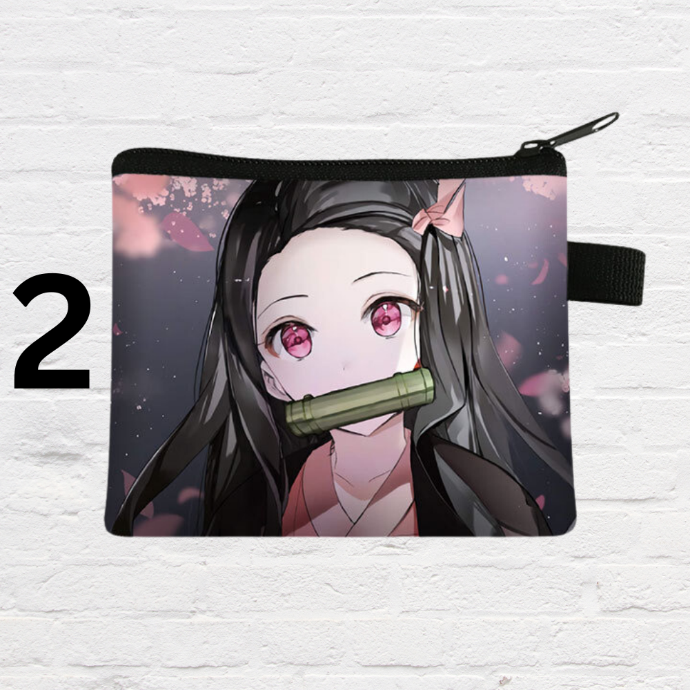 Anime themed wallet with matching coin purse accessory set