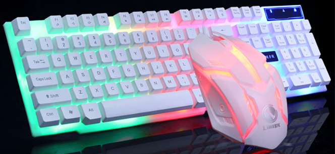 RGB illuminated gaming keyboard and mouse esports combo