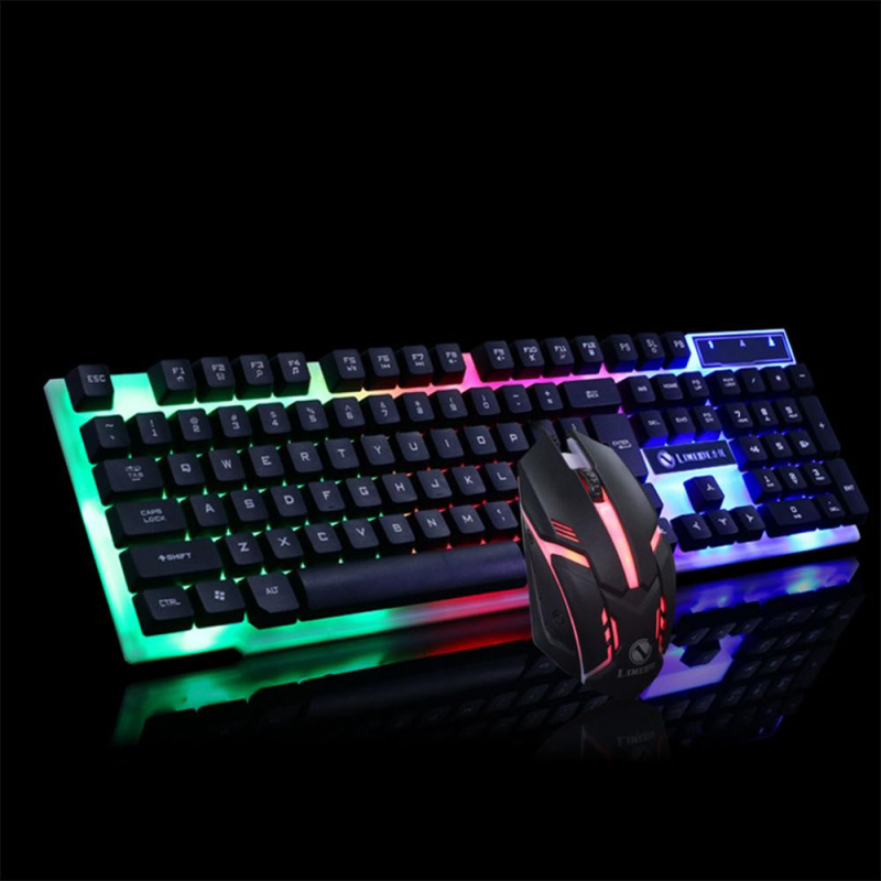 RGB backlit gaming keyboard mouse combo for PC gaming