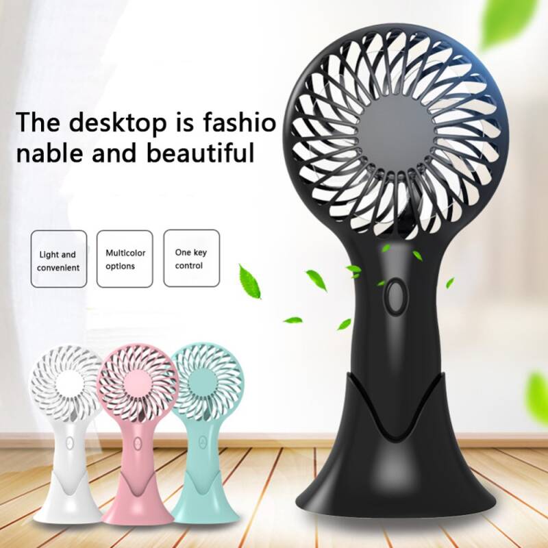 Quiet handheld fan compact portable cooling device
