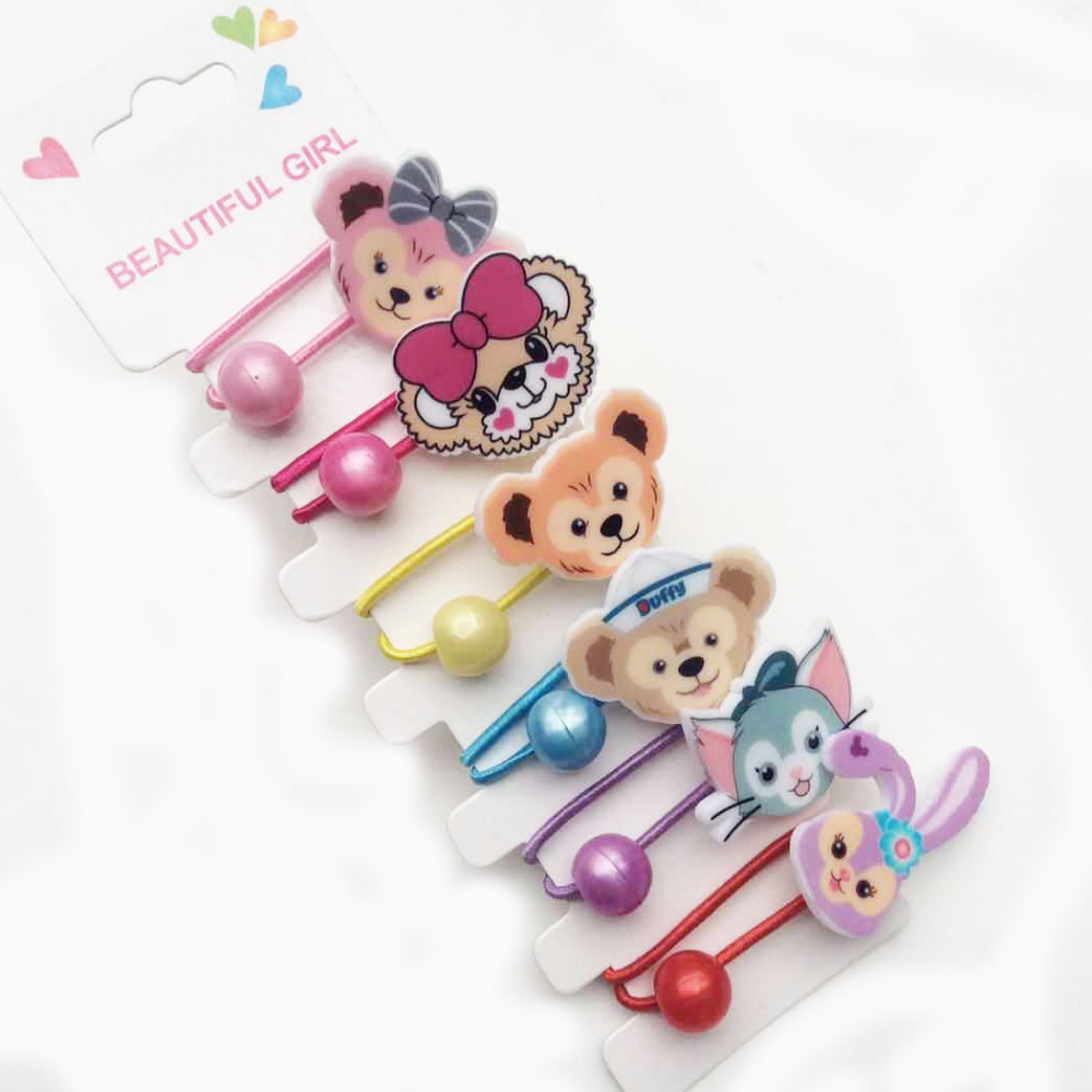 Kids cute plush hair tie cartoon inspired hair accessory