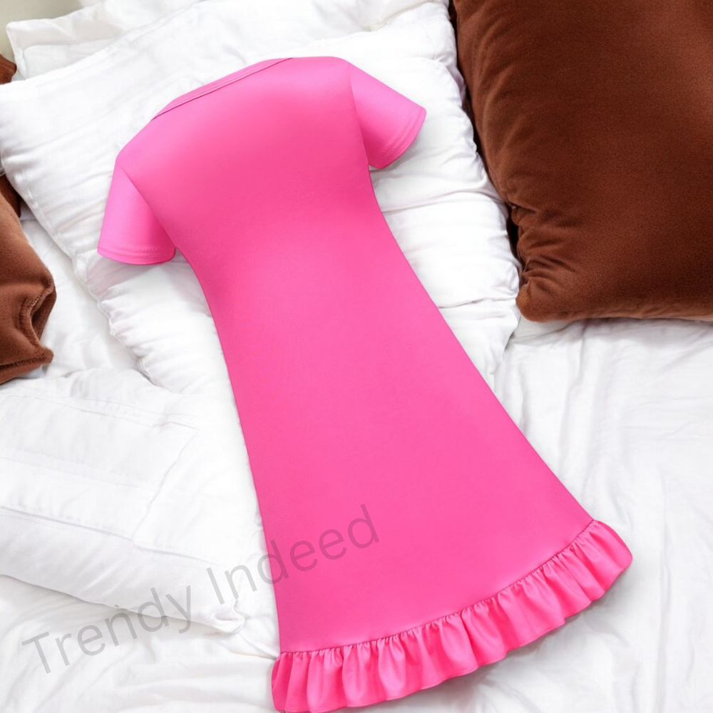 Kids pink ruffle dress A-line style casual summer wear