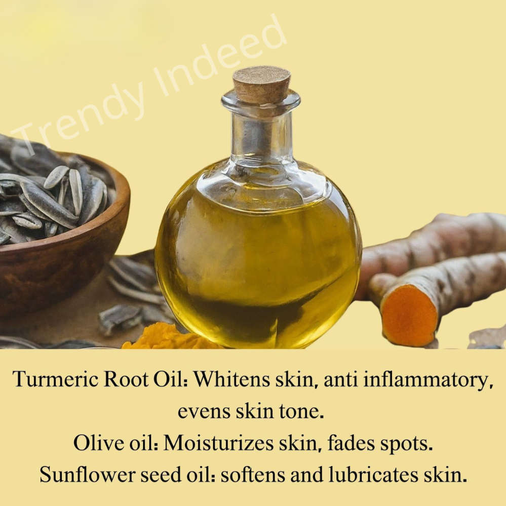Turmeric oil skincare serum for smooth radiant looking skin