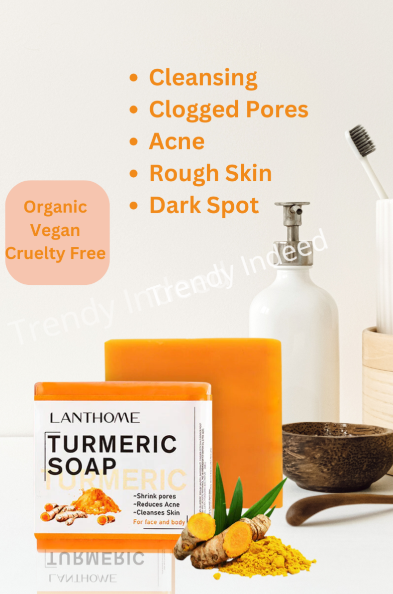 Turmeric soap brightening skincare face and body cleanser