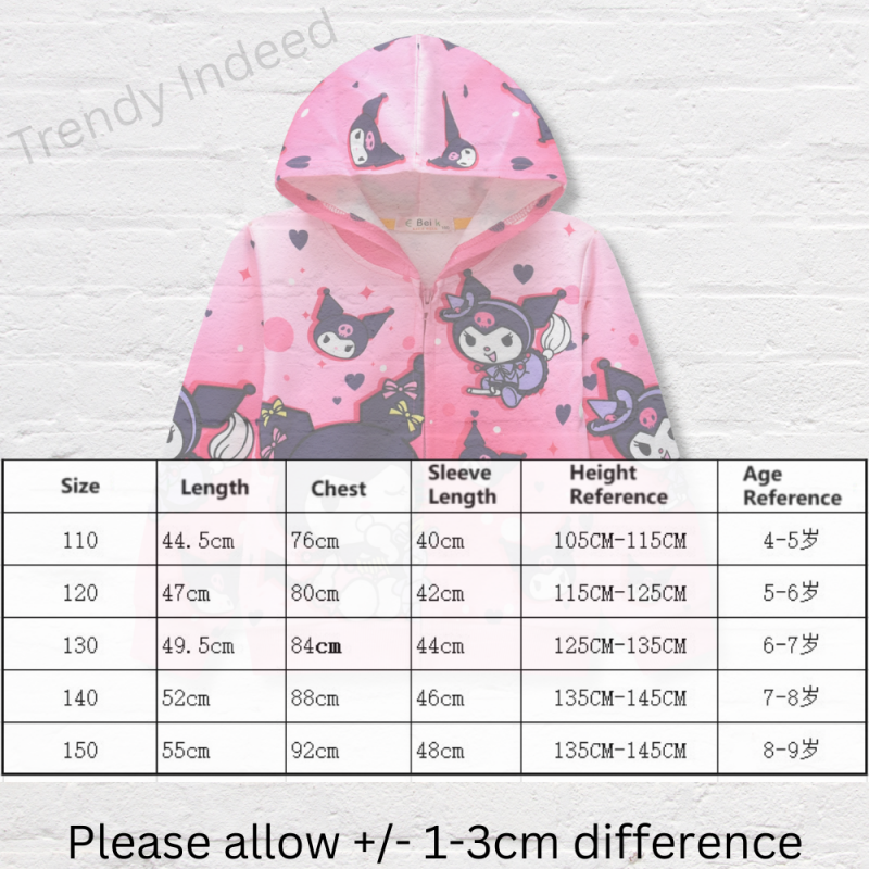 Kids cozy hooded jacket cute cartoon style outerwear