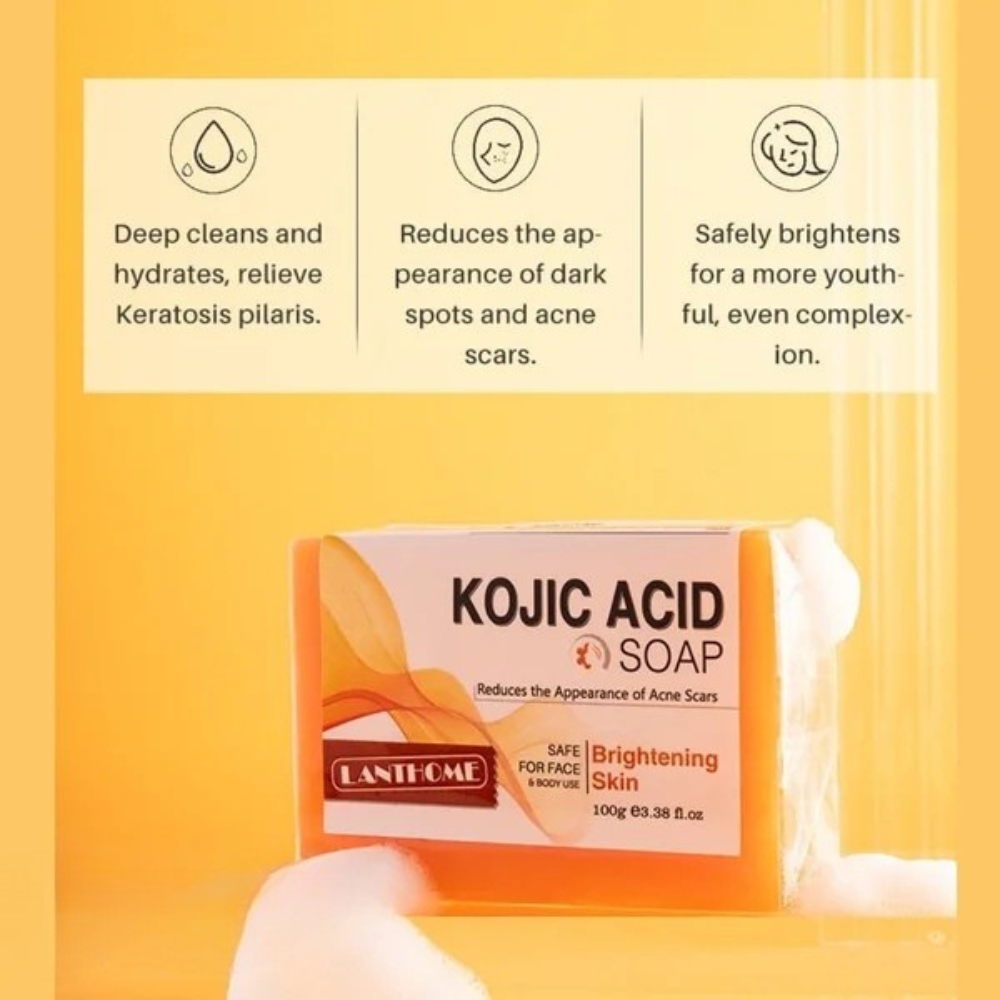 Kojic acid facial soap brightening cleansing beauty bar