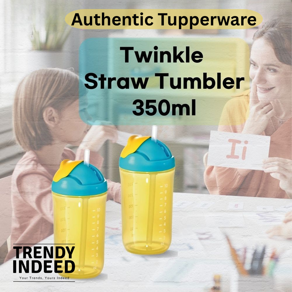 350ml Tupperware kids straw tumbler reusable drink cup