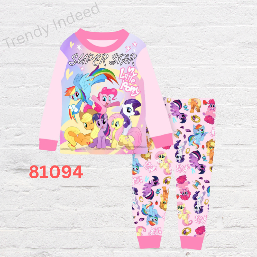 Children colorful cartoon pajamas fun bedtime outfit