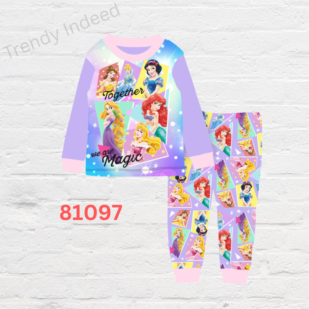 Kids cartoon themed pajamas breathable cotton sleepwear