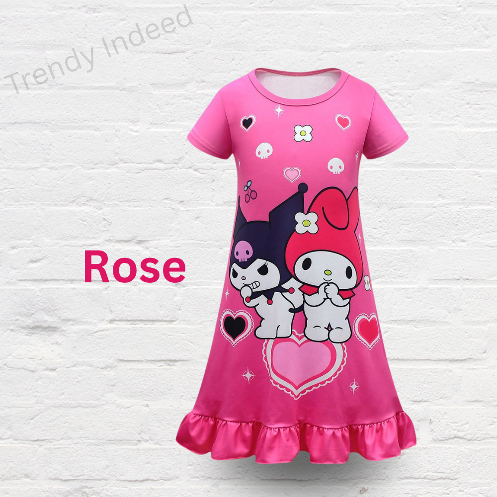 Girls playful cartoon inspired dress fun summer clothing