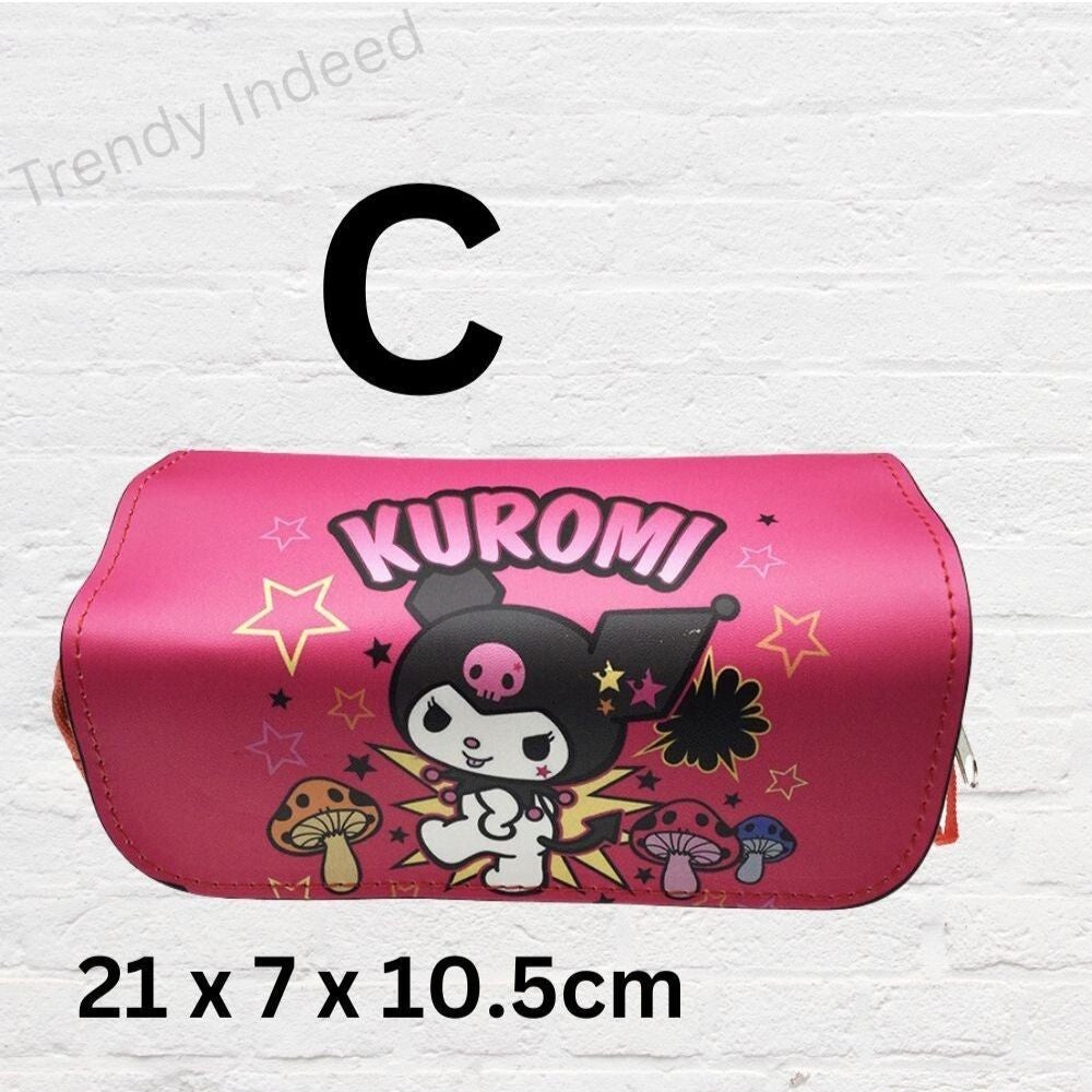 Cartoon themed pencil case large capacity school pouch